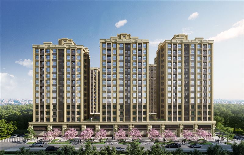 麗寶集團逆勢推2預售案,一是高雄地上權案「名軒亞灣城」,預計平均開價1坪30萬起,二是苗栗後龍「名軒心城市」,採先看屋再談價方式。。(模擬圖/名軒亞灣城/麗寶集團提供)