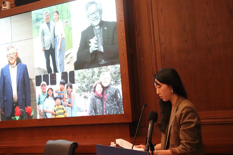 中國錫安教會主任牧師金明日於廣西家中被捕,他在華府的女兒金婷雅(圖)持續奔走國會與智庫爭取支持