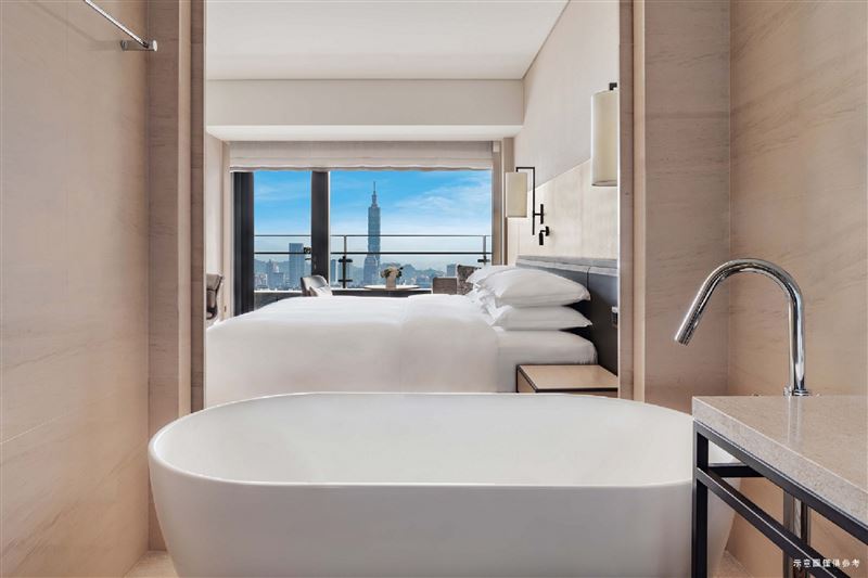 台北萬豪ITF實體旅展天際景觀客房。(圖/飯店旅宿業者提供)