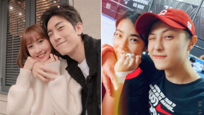 粿粿在2022年分享范姜彥豐的求婚照(左圖)。沒多久後王子便與宇宙一起模仿對方(右圖)。(圖/翻攝自粿粿IG、王子IG)