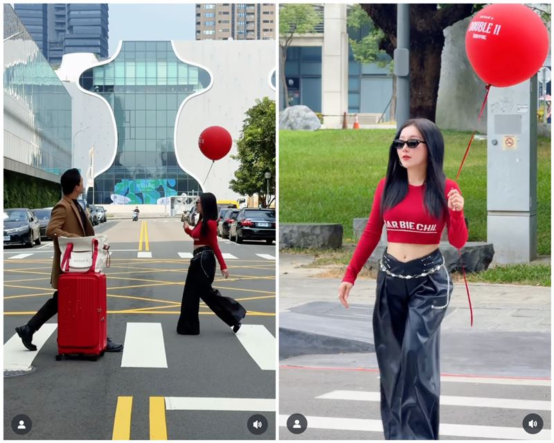 天后闆妹為了1111購物節拍攝時尚大片,瘦身後的她直接模糊焦點。(圖/翻攝天后闆妹IG)