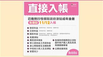 普發1萬464萬人免登記！11/12直接入帳