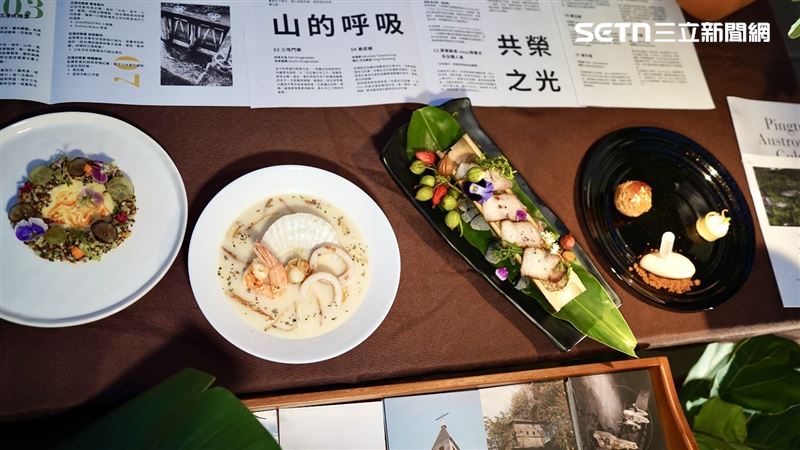 《土水動靜》沉浸式文化盛宴，月光下4道菜挑動舌尖味蕾。（圖／記者簡榮良攝影）