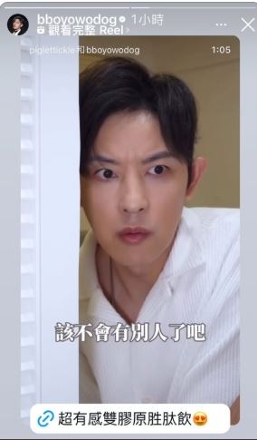 敖犬Po出業配廣告，台詞引發聯想。（圖／翻攝自IG）