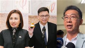 林佳龍與正國會黨公職力挺林岱樺，許智傑、邱議瑩、賴瑞隆回應了。（組合圖，圖左圖中記者楊士誼攝影、圖右為資料照）