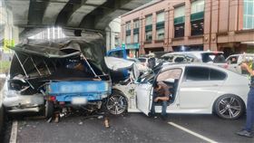 車禍事故現場。（圖／翻攝畫面）