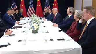 川習會於30日在韓國釜山舉行。（圖／翻攝畫面）