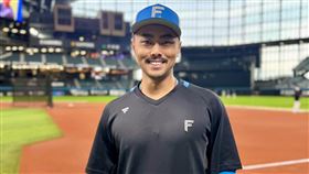 12強冠軍捕手林家正，現身日職火腿隊秋訓。（圖／翻攝自X平台 @FightersPR）