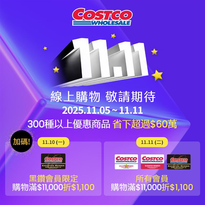 好市多首次推出「黑鑽會員限定早鳥日」。 (圖/好市多提供)