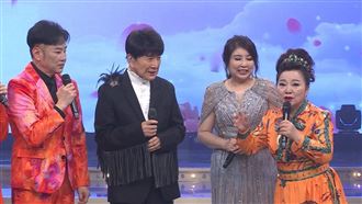 左起陽帆、謝雷、陳思安、白冰冰一起同台。（圖／民視提供）