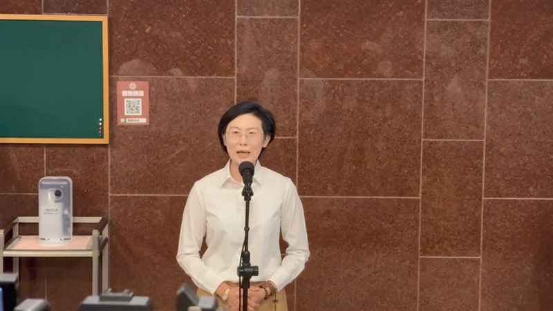 立委林岱樺今早接受訪問,就政務官表態一事說明。(圖/翻攝畫面)