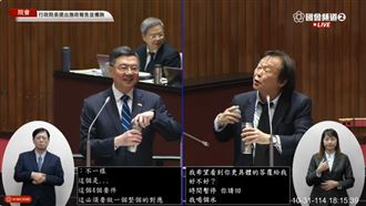 韓國瑜、王世堅立院神對話　卓揆當場笑了