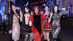 韓籍啦啦隊員李晧禎、Mingo、南珉貞和趙娟週萬聖節變裝。（圖／2S提供） 