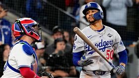 貝茲（Mookie Betts）世界大賽打擊低迷。（圖／美聯社／達志影像）
