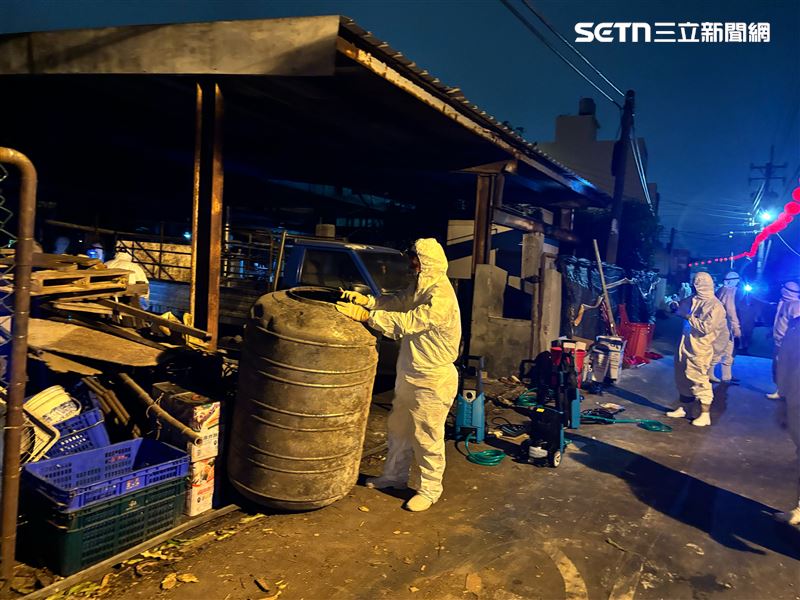 該豬場環境充滿大量有機物質，豬糞堆積嚴重，使得消毒劑難以滲透並發揮作用。(圖/翻攝畫面)