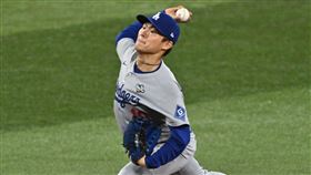 世界大賽G6山本由伸3局下丟分。（圖／美聯社／達志影像）