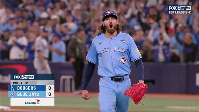 高斯曼(Kevin Gausman)首輪飆出7次三振。(圖/翻攝自The Sporting News推特)