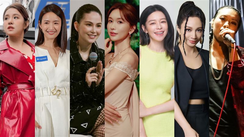 網傳《浪姐7》名單，台灣女星林志玲（左）、徐若瑄、林依晨、詹雯婷、葛仲珊、謝依霖、昆凌入列。（圖／翻攝自臉書）