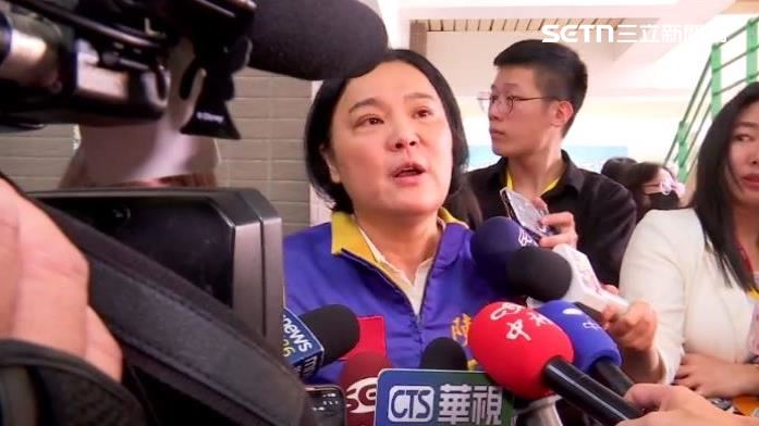 陳玉珍出席全代會接受媒體聯訪（圖／翻攝畫面）