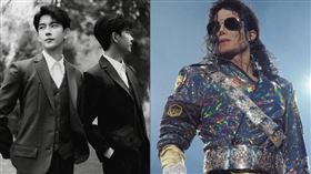 于朦朧（左）案延燒，美術館疑見麥可（右）真人標本。（圖／翻攝自于朦朧微博、麥可傑克森IG）