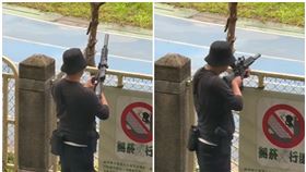 北市鄭男在福德國小操場試槍遭逮。（圖／翻攝自臉書社團《信義三兩事》）