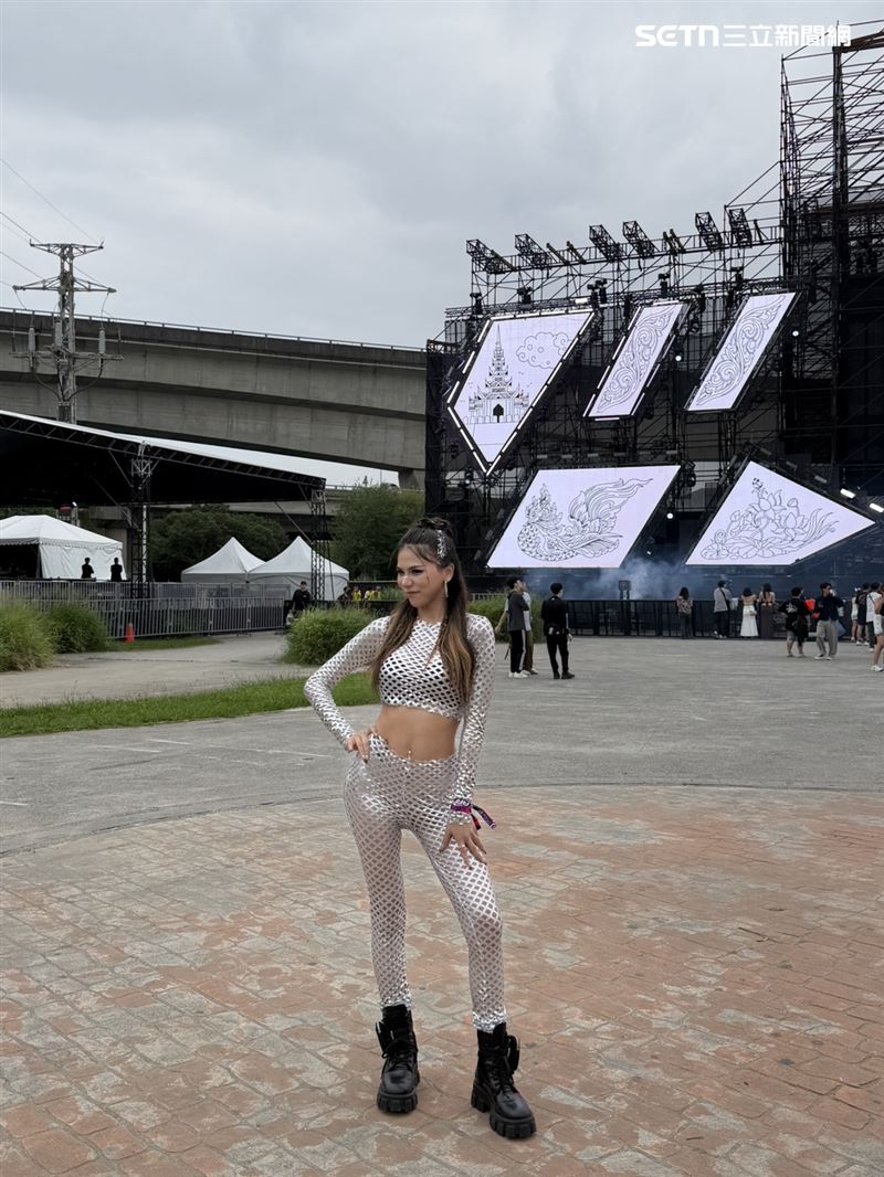 蕾菈在九月初剛宣布和湯宇和平離婚，這一次演出是自己一人首度以DJ身分站上Ultra舞台。（圖／記者王培驊攝影）