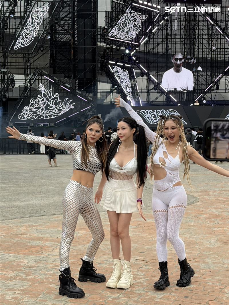 Lyla（蕾菈）、Amber NA（藍星蕾）、Peipei（林佩佩）。（圖／記者王培驊攝影）