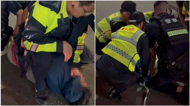 林姓男子因騷擾心儀女同事，遭警方逮捕，在反抗時咬傷員警耳朵。（圖／網友wayco_25授權提供）