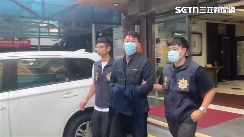 警方逮捕幕後教唆的江男。（圖／翻攝畫面）