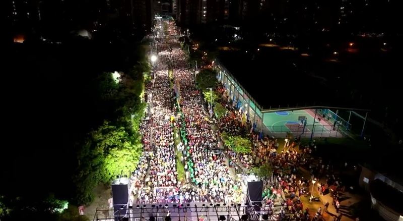 林岱樺岡山造勢晚會，現場湧入1萬人。（圖／翻攝自林岱樺臉書）