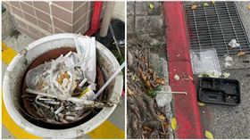 國民黨全代會留大禮　他爆成功高中「驚見整桶菸蒂」便當盒亂扔圖／Threads網友＠hoan.pekui授權提供）

