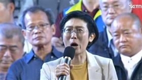 昔日戰友缺席，林岱樺背水一戰，造勢晚為淚訴委屈。
