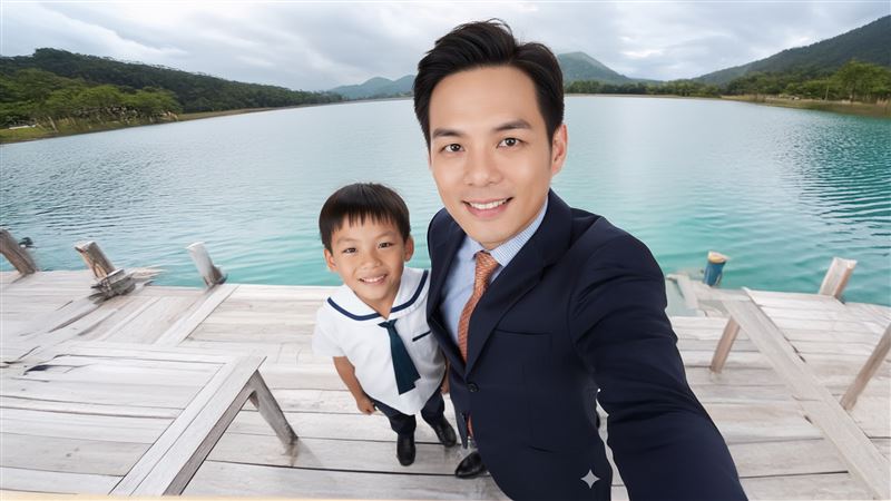 台灣大結合自行開發的AI技術，讓民眾與小時候的自己同框，希望啟發大家在AI浪潮下，專注在歸零、初心、智慧，開創新世界