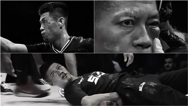 中國通背拳大師趙鴻剛參加國際打耳光賽事，被哈薩克選手3掌打到昏迷濺血。（圖／翻攝自微博）