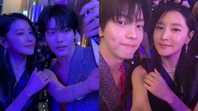 李英愛與人氣男團TXT成員崔秀彬自拍。（圖／翻攝自IG@leeyoungae0824）