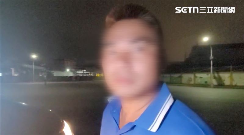 越南籍的阮姓駕駛表示，這段路他開了10多年，再熟悉不過，回想當時，他車開到一半眼前突然一片黑，再有意識時已撞上圍牆。（圖／翻攝畫面）