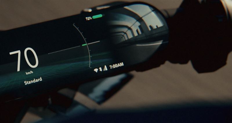 橫跨手把的全尺寸螢幕。（圖／翻攝Honda網站）