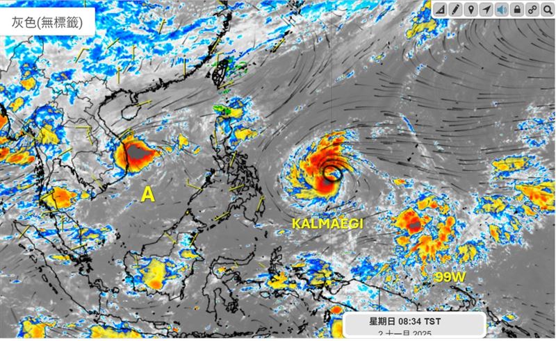 第25號颱風海鷗，未來將通過菲律賓後繼續往越南前進。（圖／翻攝自天氣職人-吳聖宇）