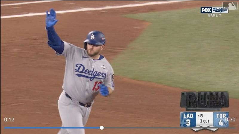 孟西（Max Muncy）炸裂陽春砲。（圖／翻攝自MLB官網）