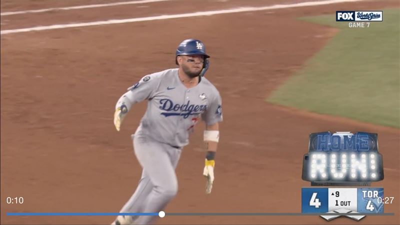 洛哈斯（Miguel Rojas）9局上敲追平轟。（圖／翻攝自MLB官網）