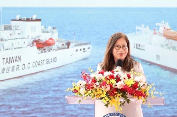 管碧玲指出，以「西拉雅」為艦名，是對台灣土地最深的敬意。（圖／海委會提供）