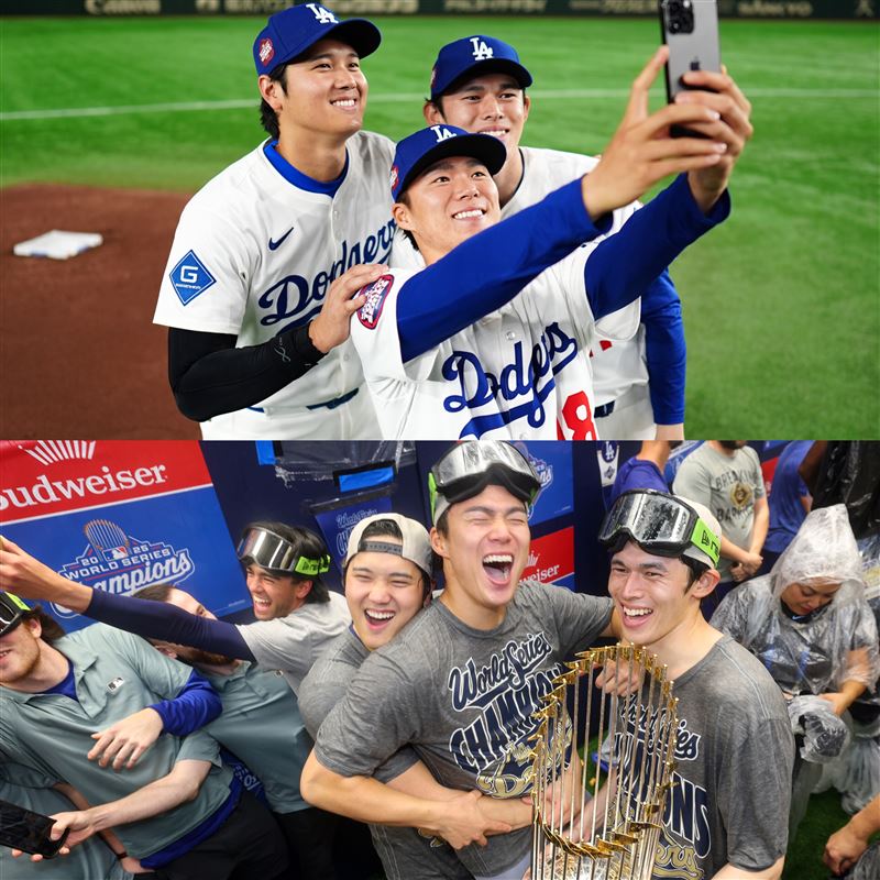 道奇日本三本柱是明年WBC日本奪冠主力。（圖／取自MLB X）