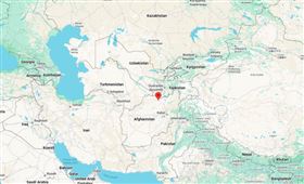 阿富汗北部又發生強震。（圖／取自Google map）
