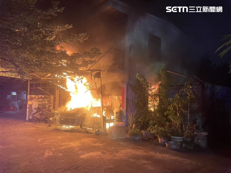 台中烏日民宅遭前房客縱火，釀母女1死1重傷慘案。（圖／翻攝畫面）
