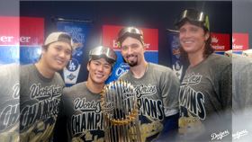 道奇奪下2025年世界大賽冠軍。（圖／翻攝自道奇 X）