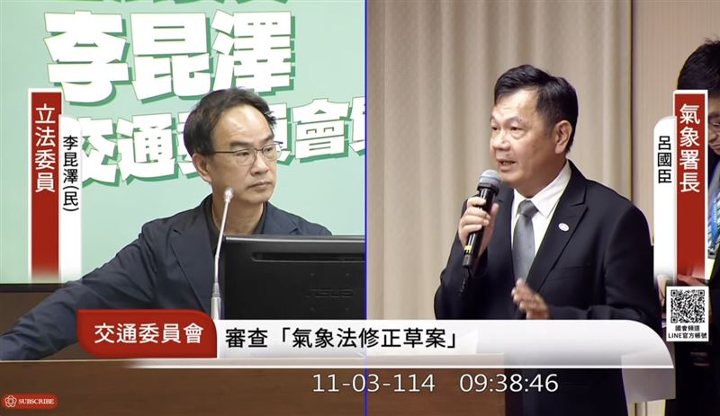 立法院交通委員會今（3）日針對《氣象法》修正提案，將高溫納入災害性天氣。（圖／翻攝自國會頻道YT）
