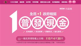  普發現金一萬元上路，多家銀行加碼搶客！兆豐抽萬元刷卡金、中信送Switch主機、台新Richart推3.5%高利活存與外幣優惠，一萬元有機會翻倍變三萬。入帳選對銀行、搭配數位任務，現金放大不再是夢！（圖／翻攝自pro.10000.gov.tw網站） 