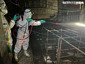 非洲豬瘟,十軍團,化學兵,清消,清潔,消毒,養豬場（圖／十軍團提供）