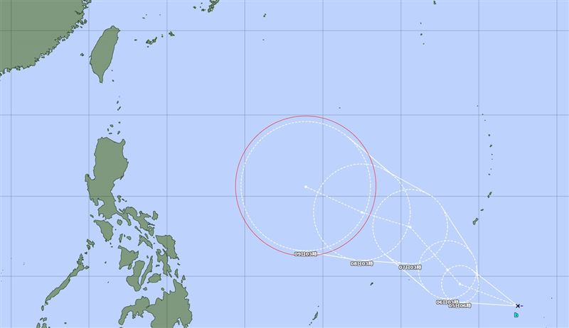 「台灣颱風論壇｜天氣特急」今（4）天上午發文指出，第26號「鳳凰」颱風即將形成，變數很大。（圖／翻攝自台灣颱風論壇）