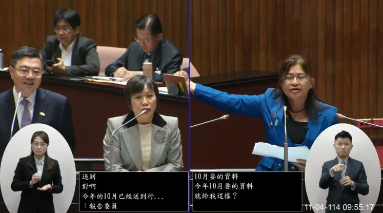 立委麥玉珍質詢行政院長卓榮泰、內政部長劉世芳（圖／翻攝畫面）